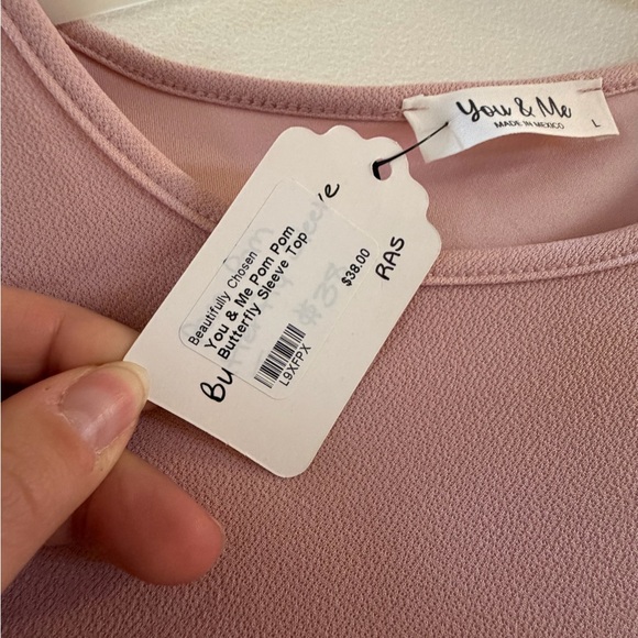 Pink Ruffle Sleeve Blouse - Picture 3 of 6